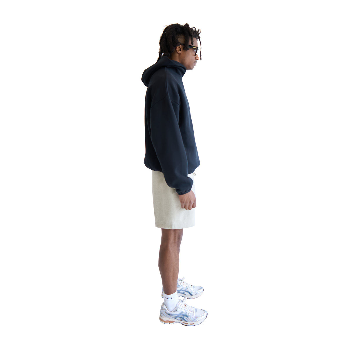 SOCCER FLEECE SHORTS (HEATHER STONE) - 3