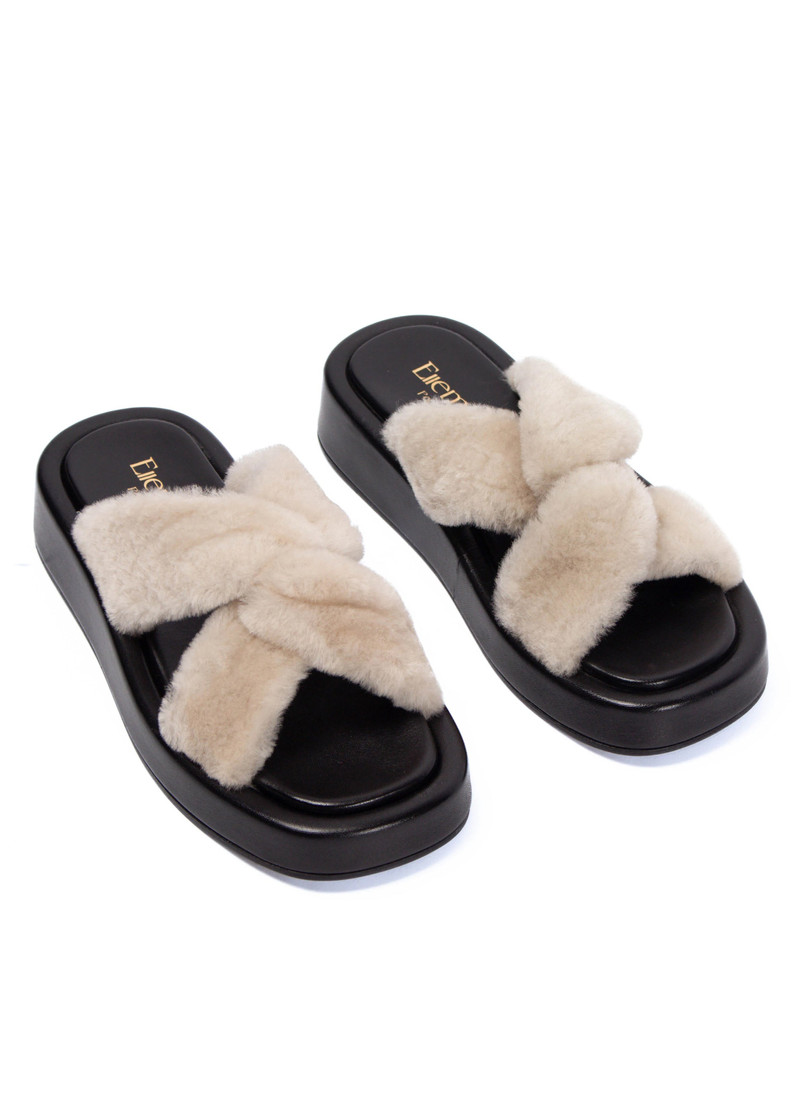 Tresse Shearling Black/ Beige 2