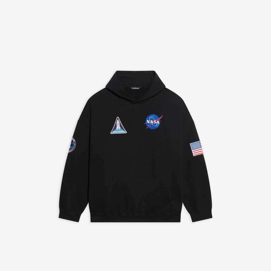 Space Boxy Hoodie in Black - 1