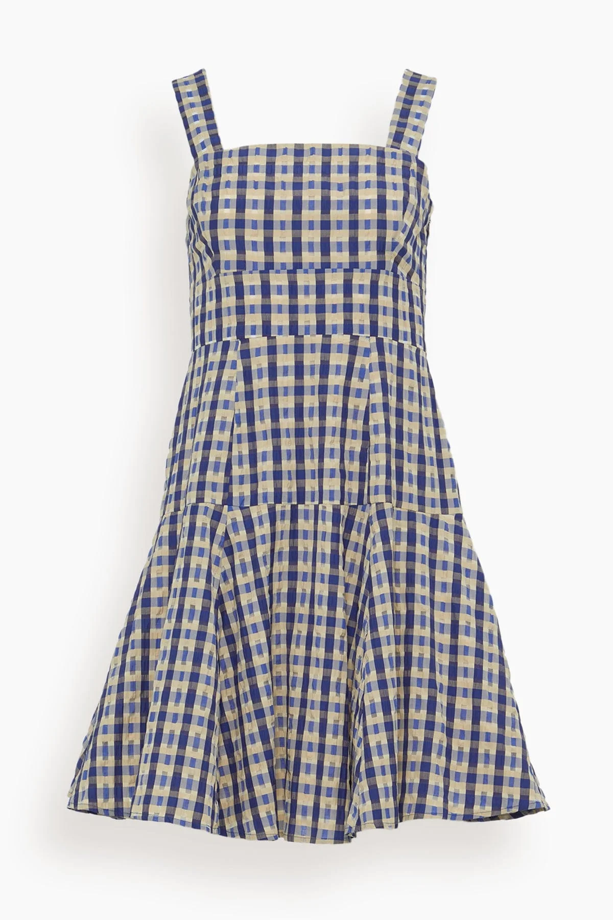 Skater Dress in Navy Check - 1