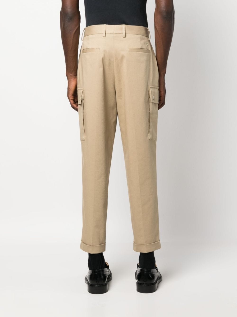 Pegaso-motif cropped cargo trousers - 4