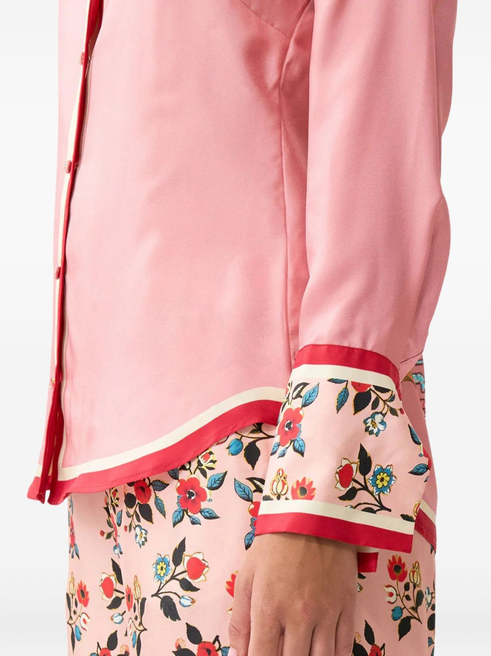floral-print silk shirt - 5