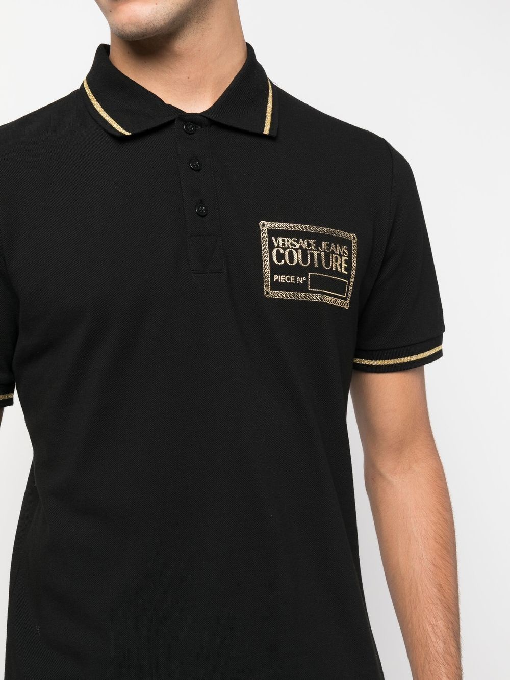 logo-patch polo shirt - 5