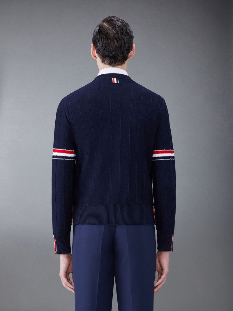 Thom Browne RWB-stripe long-sleeve jumper outlook