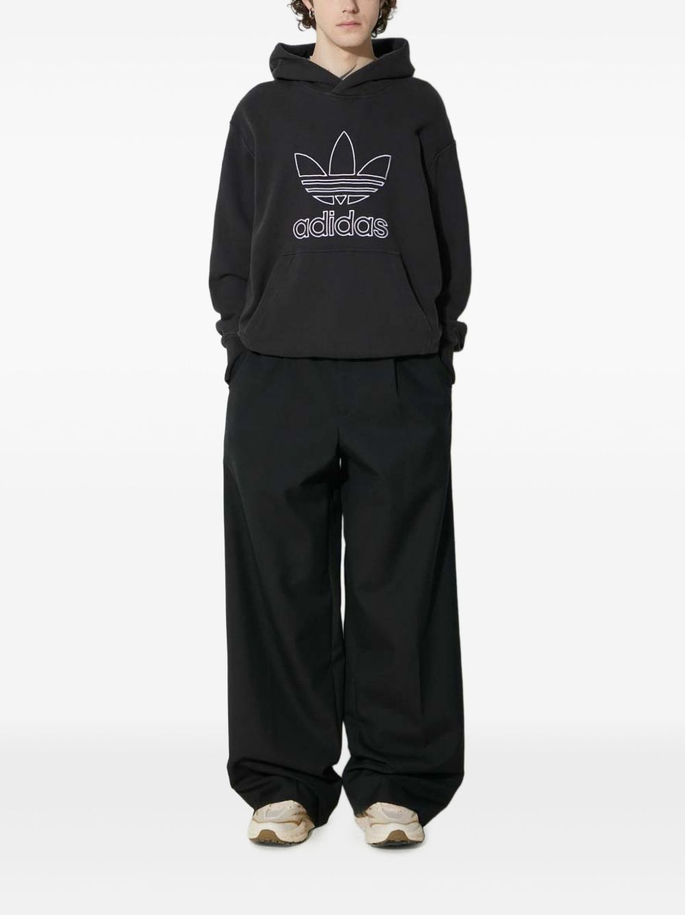logo-embroidered hoodie - 2