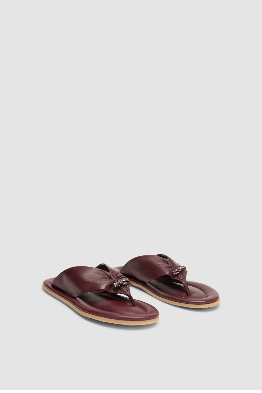 Dashiel Sour Cherry Lamb Nappa Leather Flip-Flop Sandal - 2