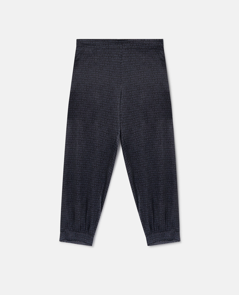Stella McCartney Monogram Print Silk Joggers outlook