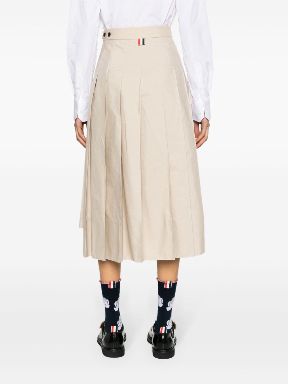 RWB-tab pleated midi skirt - 4