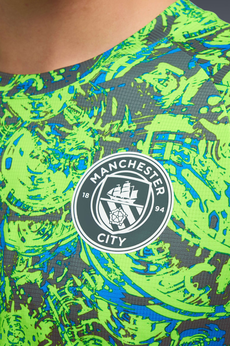 Manchester City Men's Soccer Warm-Up Jersey 7