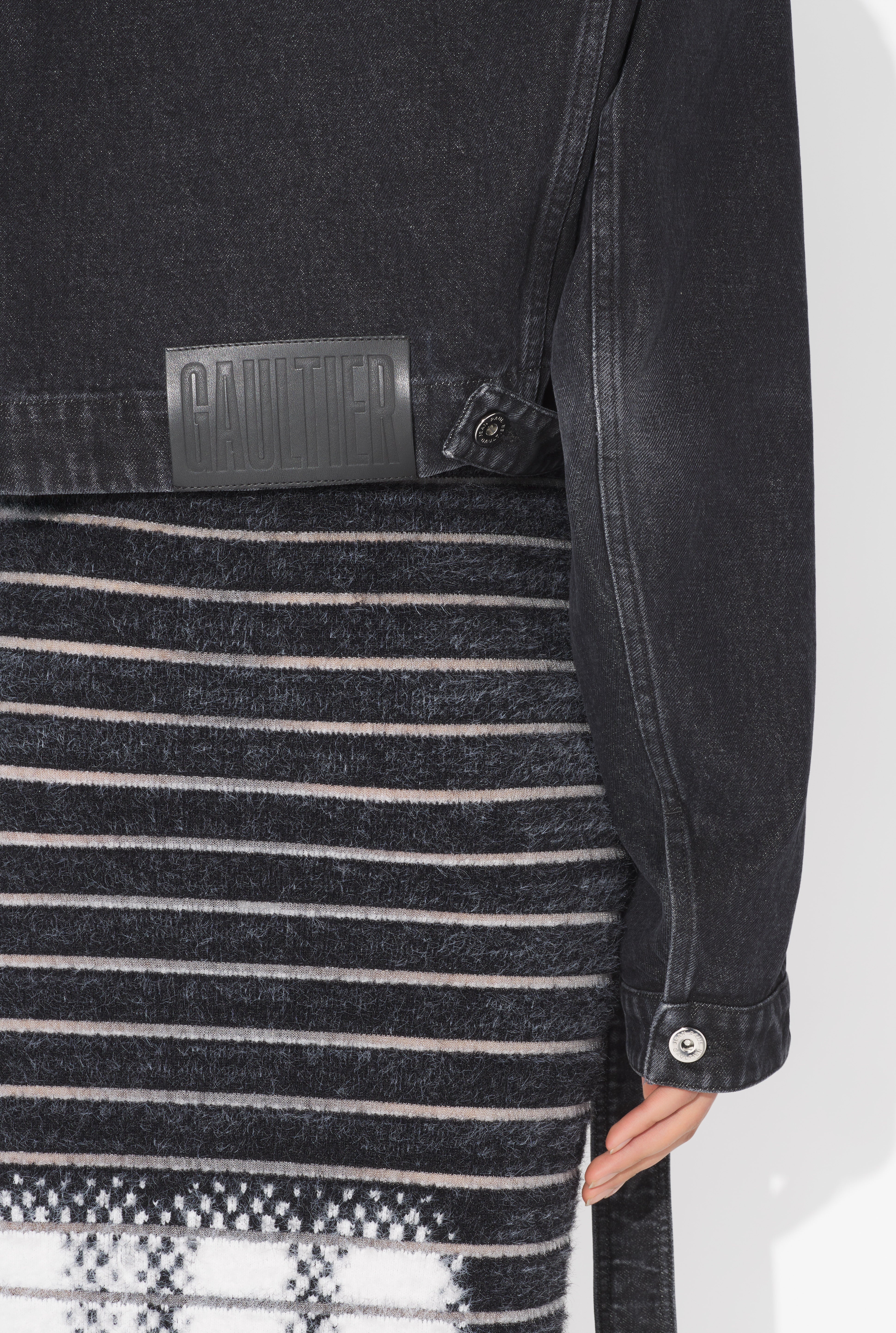 THE BLACK DENIM STRAP JACKET - 5