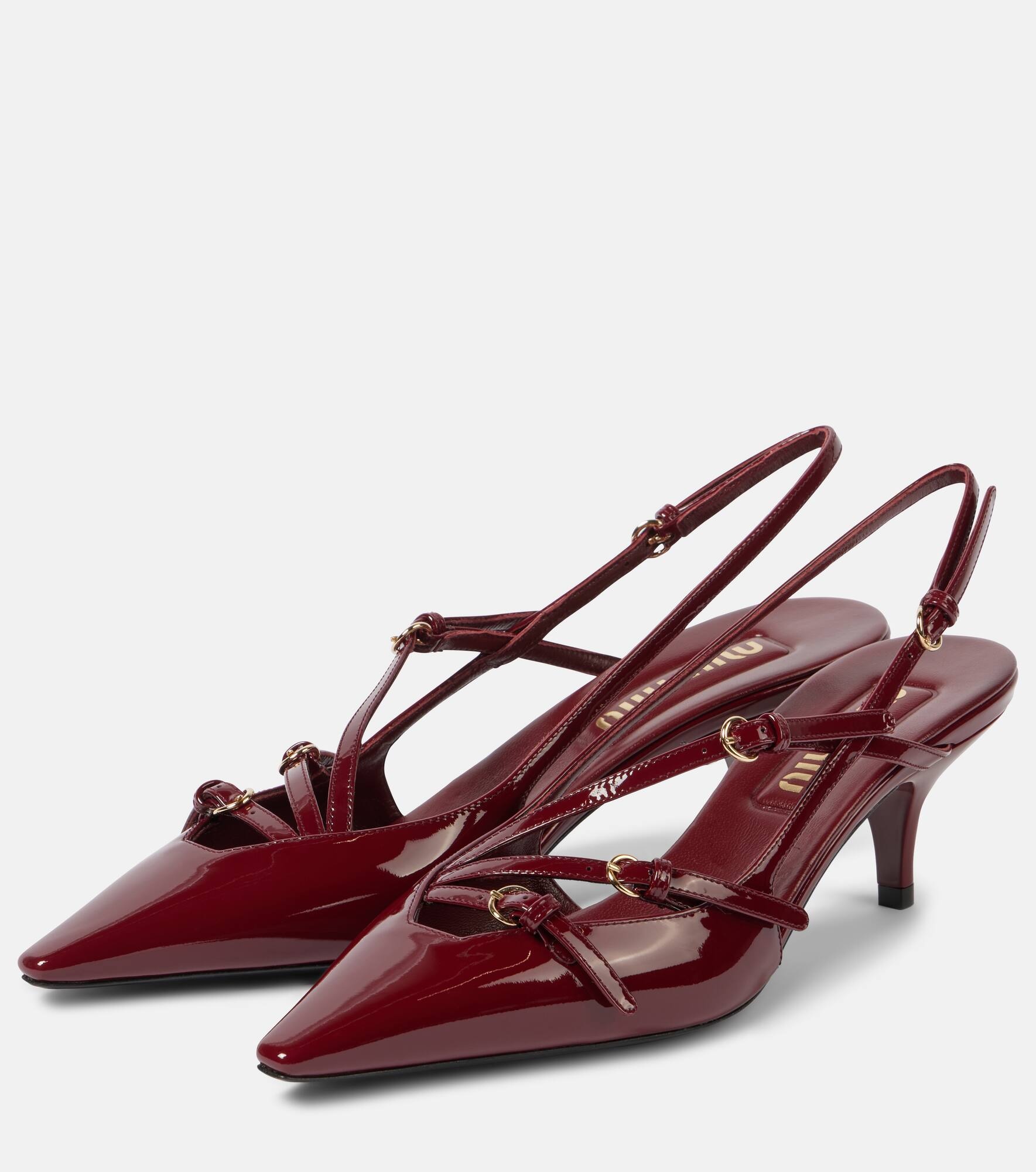 55 patent leather slingback pumps - 5