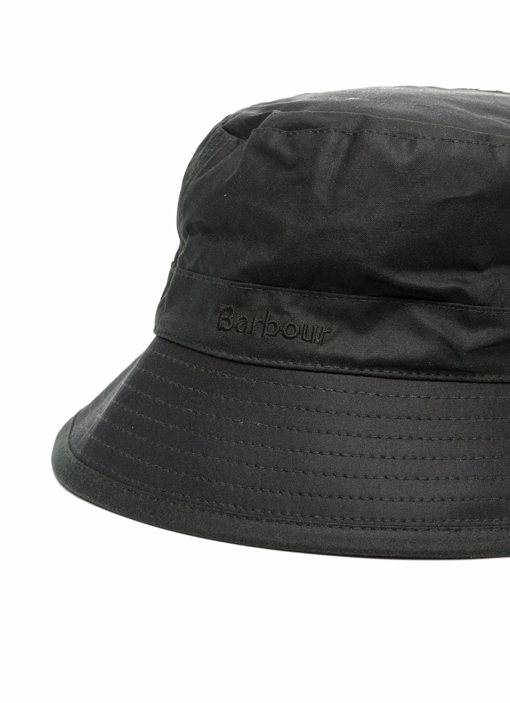 Barbour Cappello Verde Uomo bucket con ricamo - 2