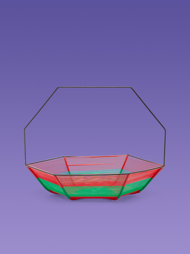 MARNI MARKET HEXAGONAL GREEN AND RED FRUIT HOLDER 1