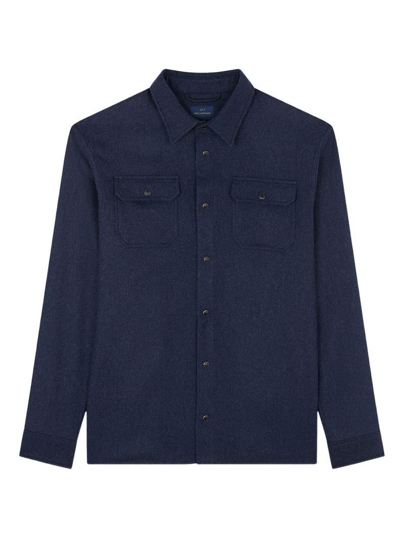 wool blend flap-pocket shirt 1