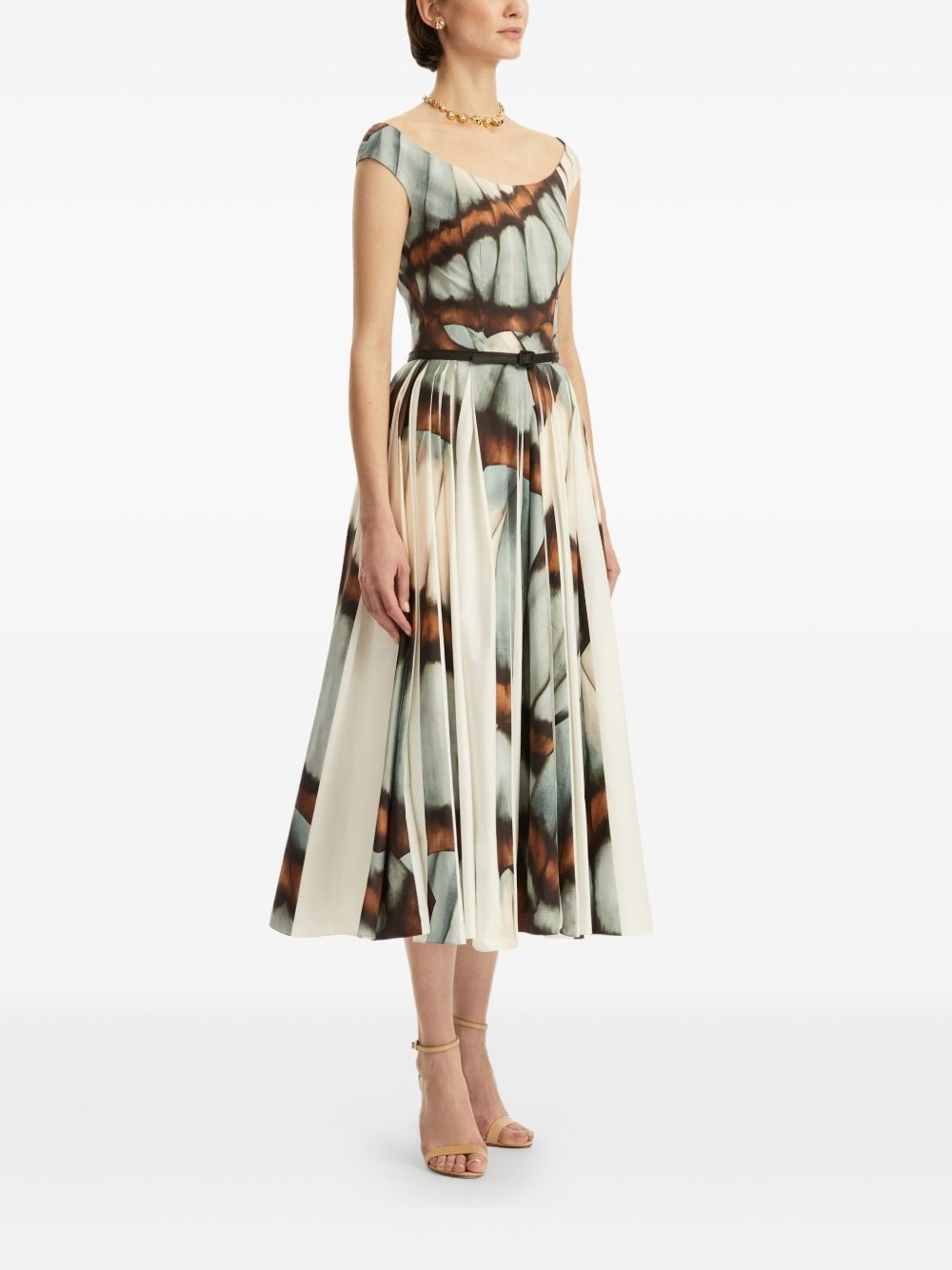printed poplin dress - 2