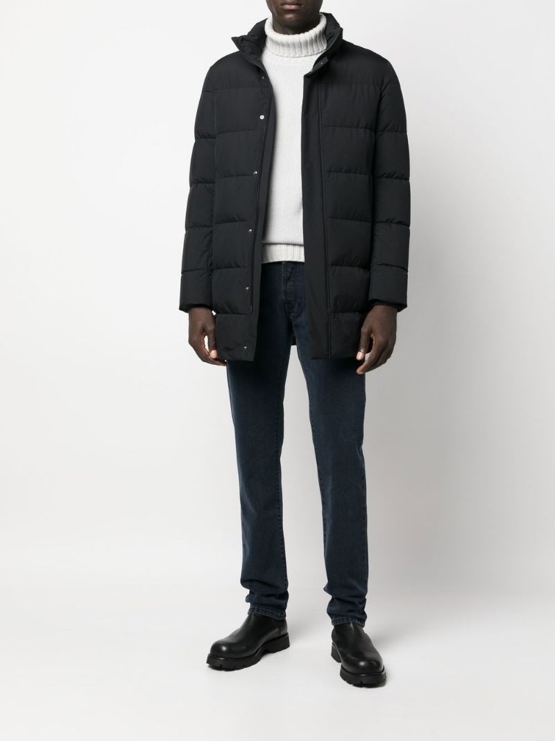 padded zip-up coat - 2