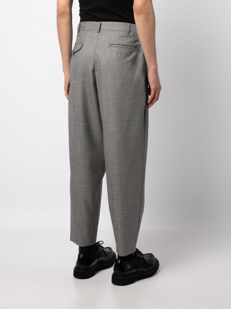 classic pleated wool trousers - 4