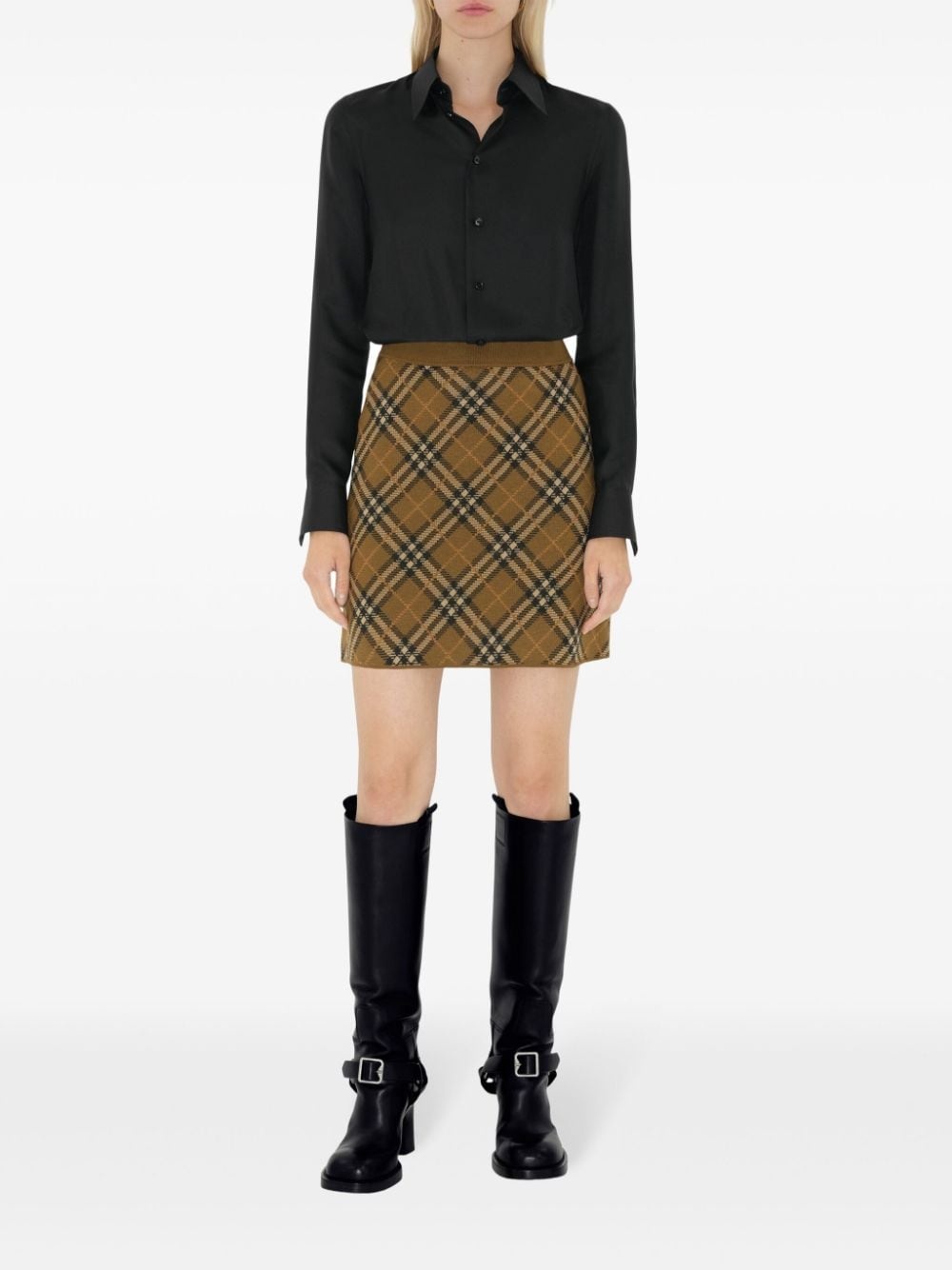 check mini skirt - 2