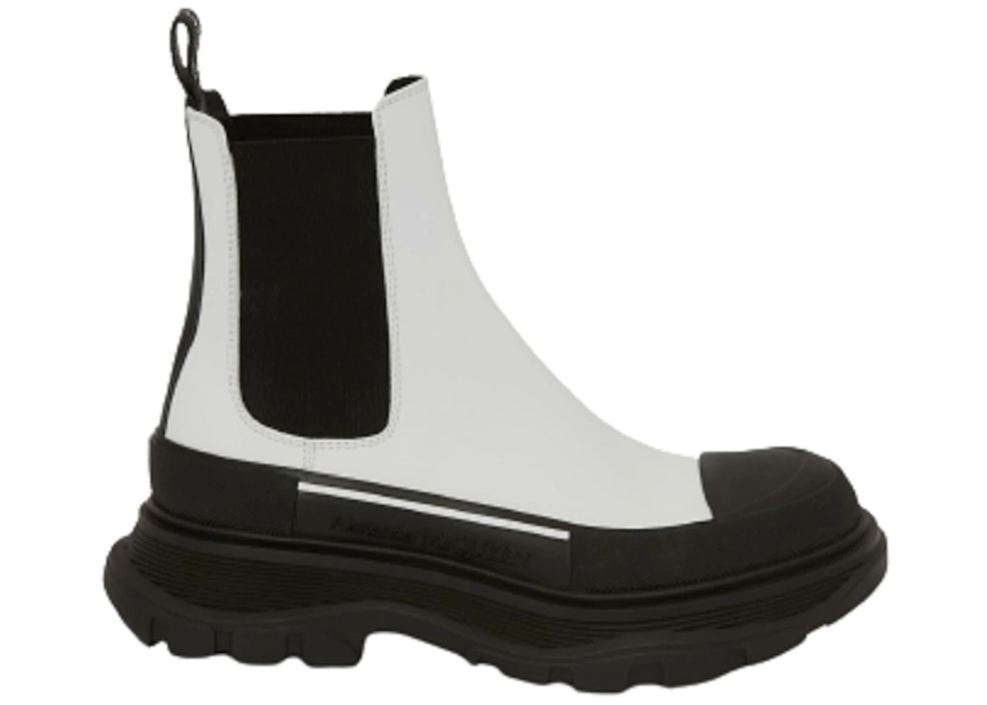 Alexander McQueen Tread Slick Boot White Black (Women's) - 1