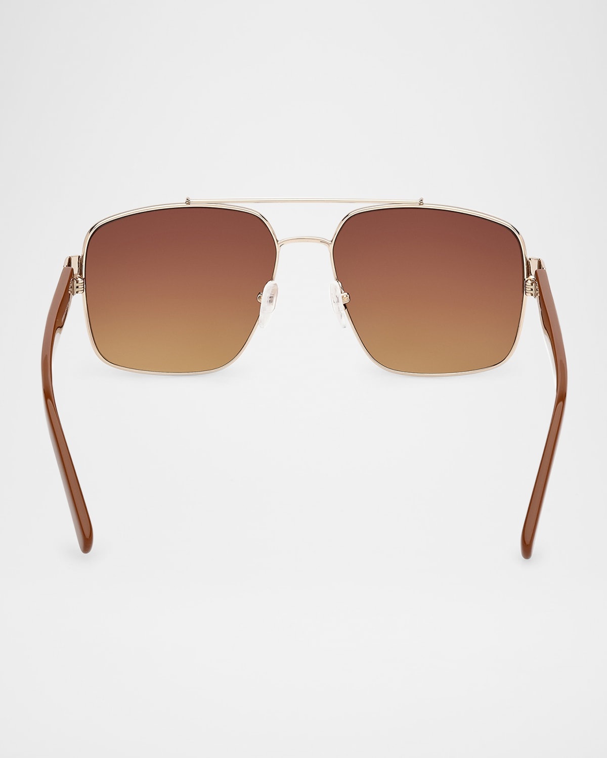 Men's MW0008M Metal Double-Bridge Square Sunglasses - 5