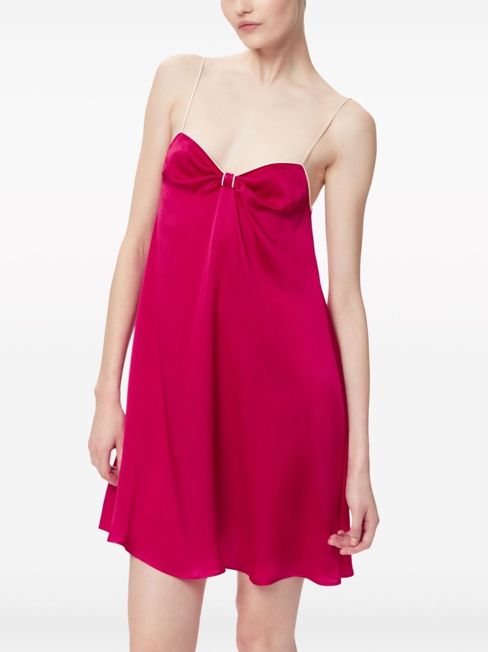 satin-finish sleeveless minidress - 5