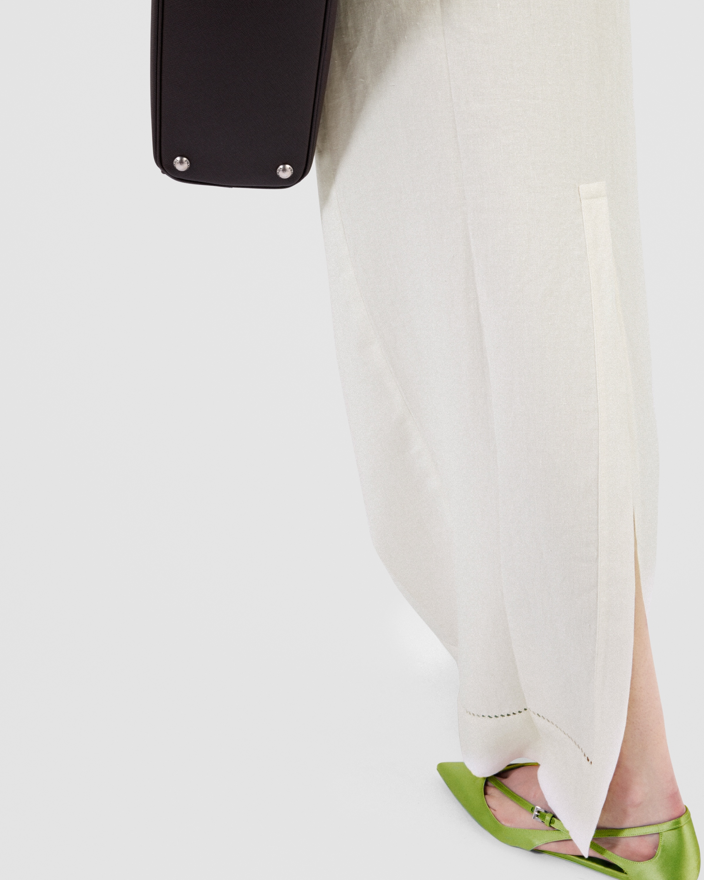 Embroidered linen maxi-skirt - 6