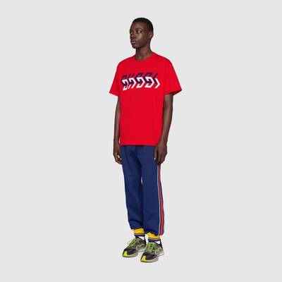 GUCCI Cotton jersey T-shirt with Gucci mirror print outlook