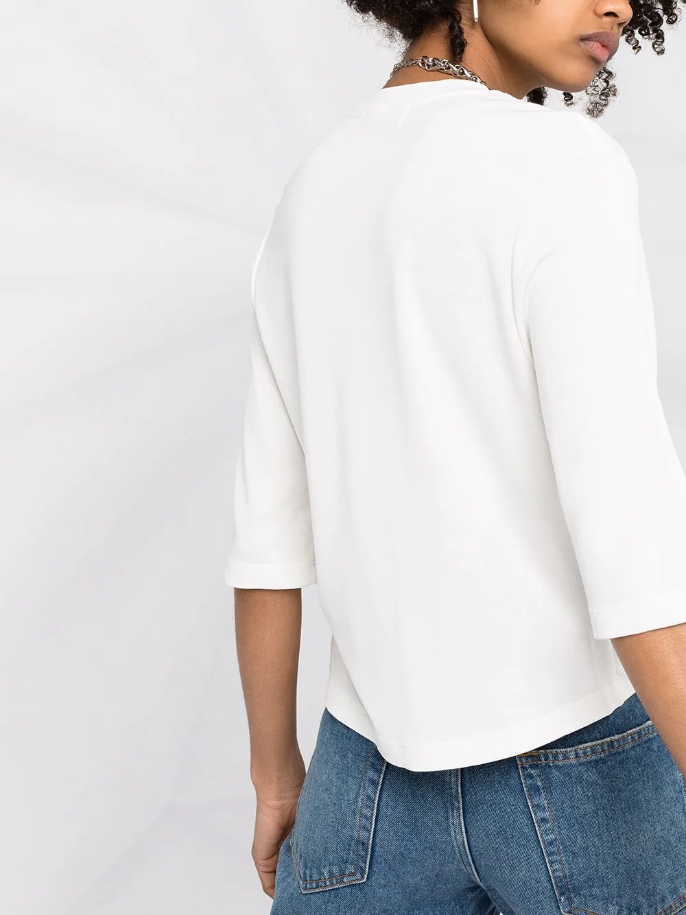 short-sleeved gathered T-shirt - 3
