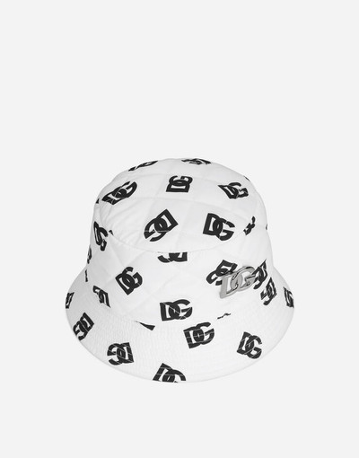Dolce & Gabbana Nylon bucket hat with DG logo print outlook