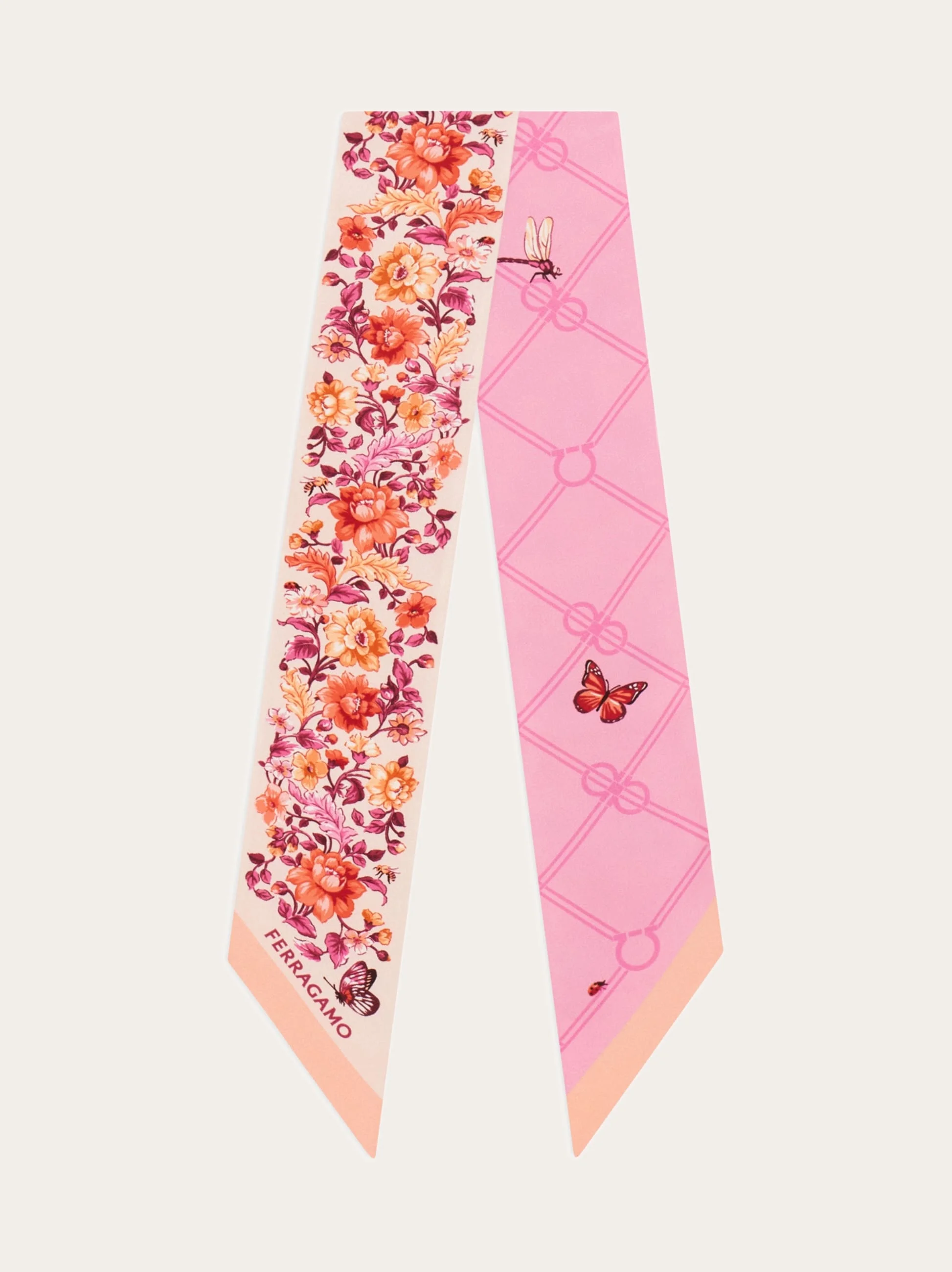 Ramages print silk mini bandeau - 1