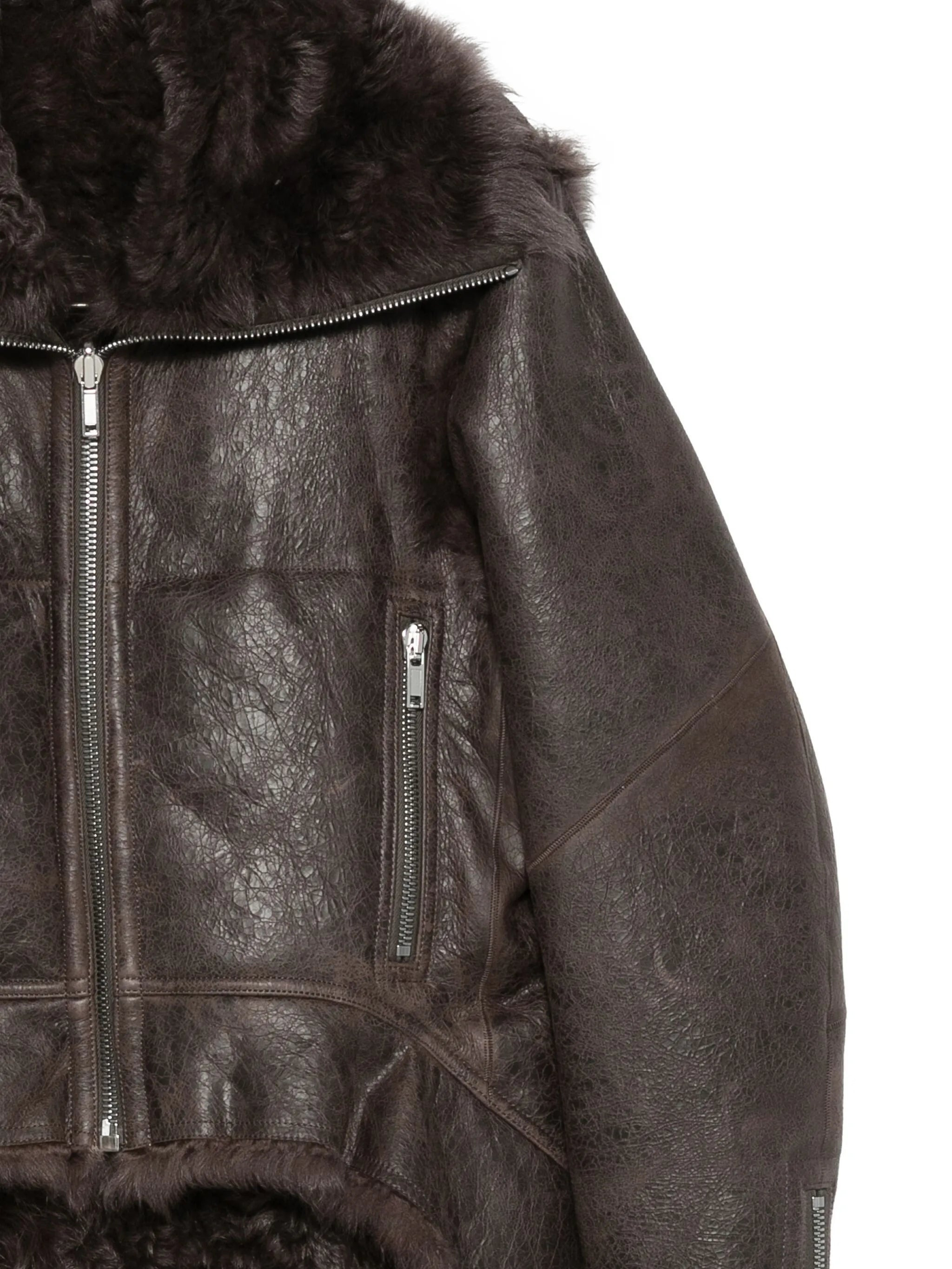 Rick Owens Shearling Zip-front Jacket - 3