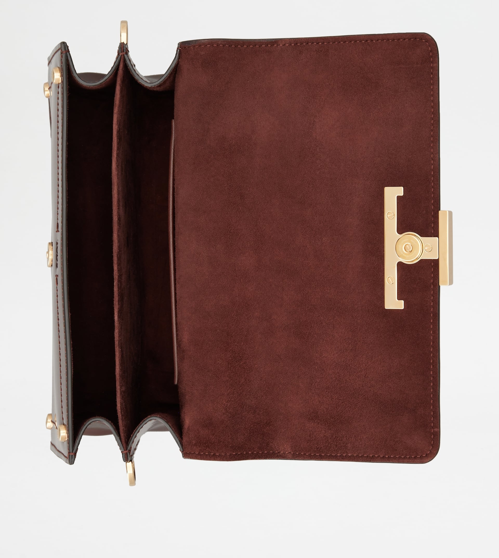 T TIMELESS SHOULDER BAG IN LEATHER MINI - BURGUNDY - 4