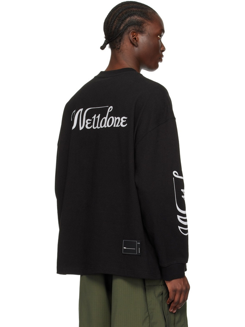 Black Print Long Sleeve T-Shirt 3