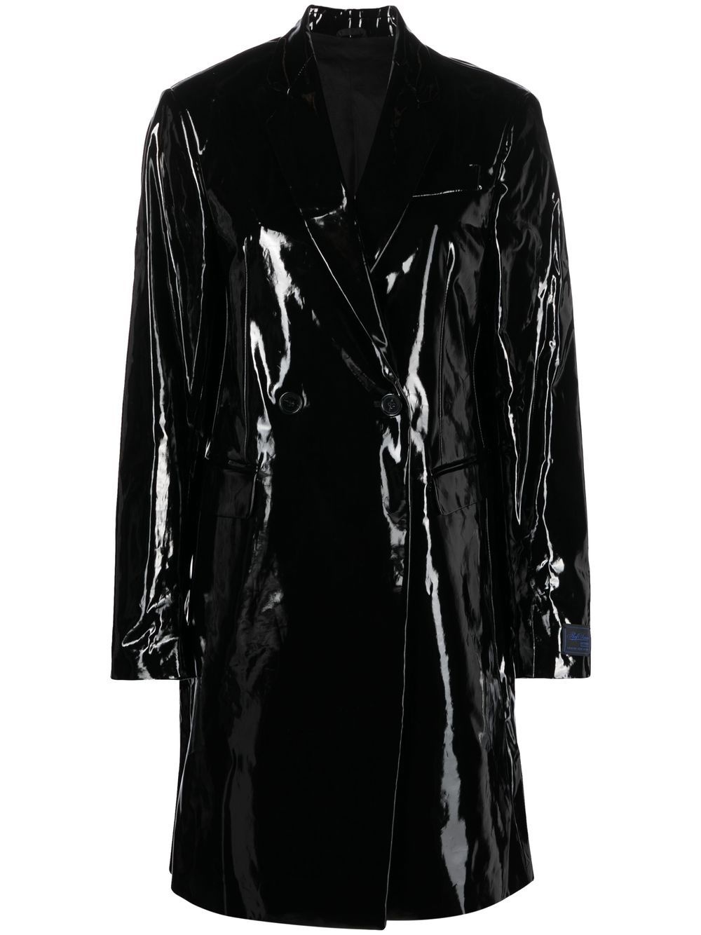double-breasted cotton coat - 1