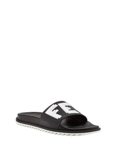 FENDI logo print pool slides outlook