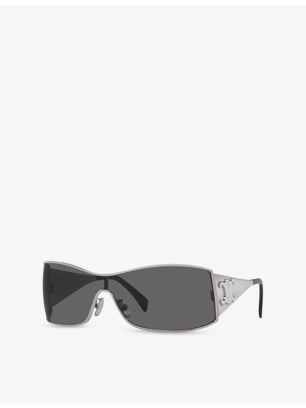CL40283U Maxi Metal Triomphe Shield-Frame Metal Sunglasses - 2