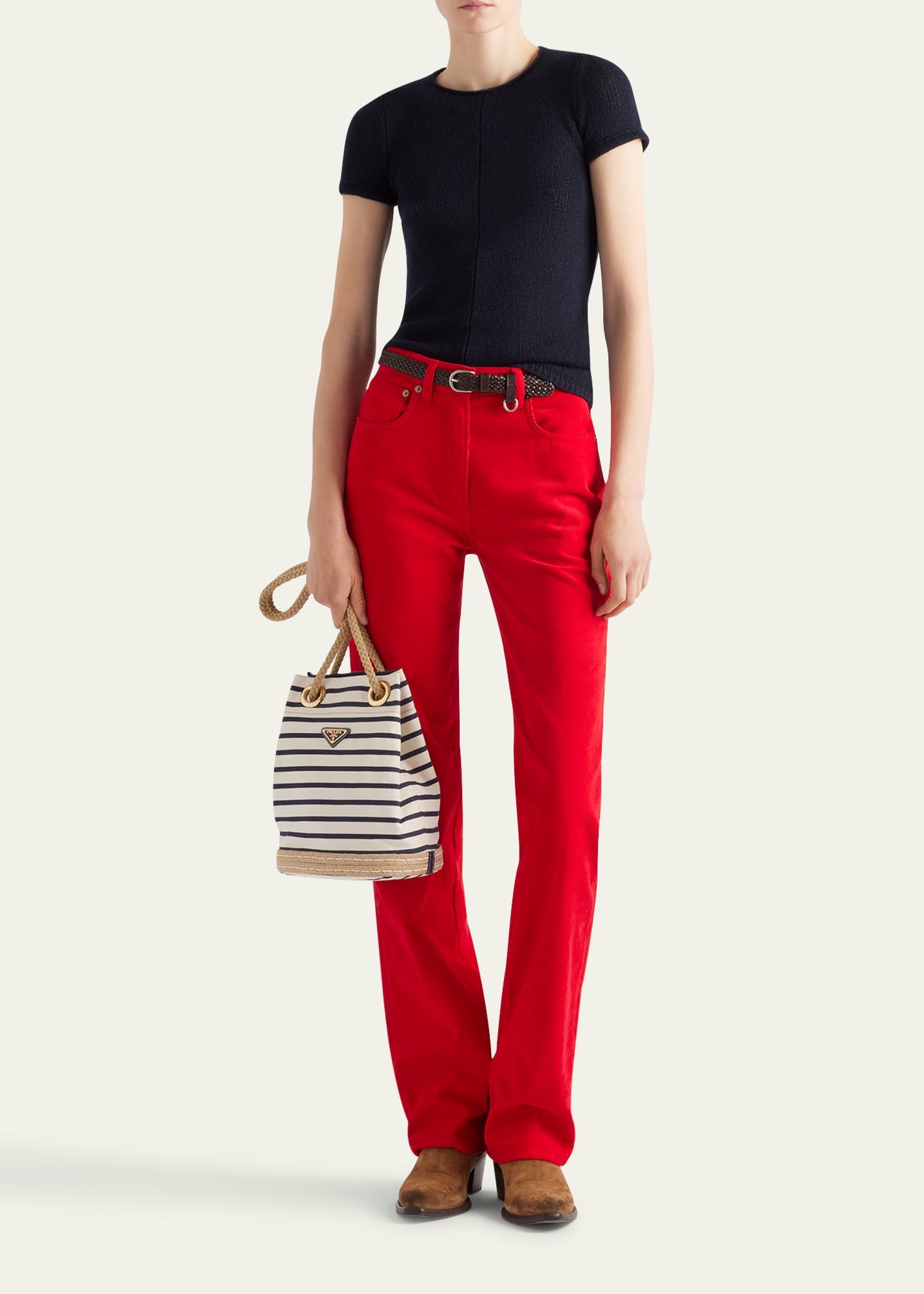 Short Sleeve Cashmere Sweater - 2
