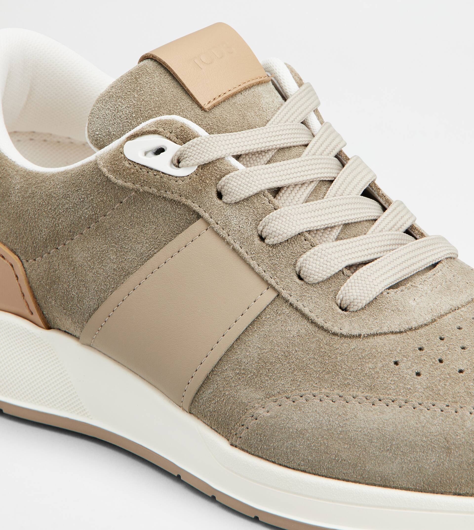 SNEAKERS IN SUEDE - BEIGE, BROWN - 5