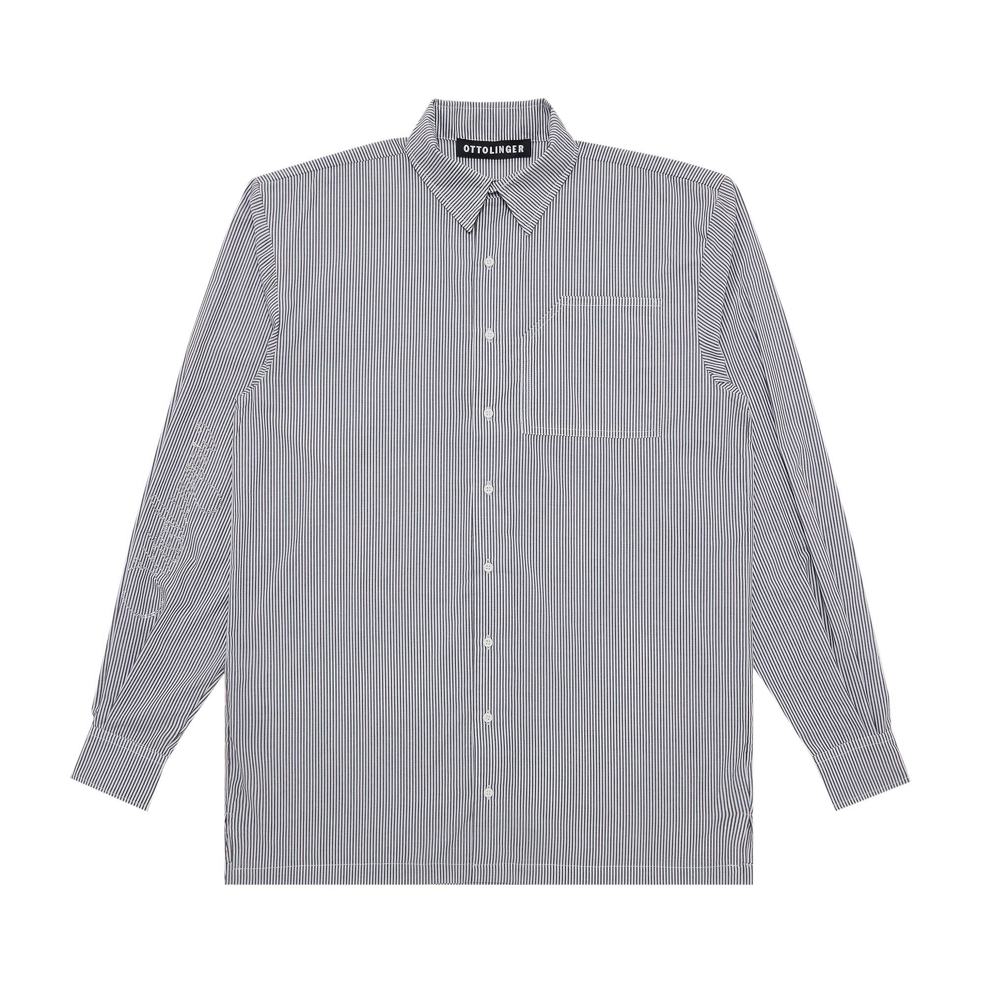 Ottolinger Oversized Shirt 'Grey/White Stripe' - 1