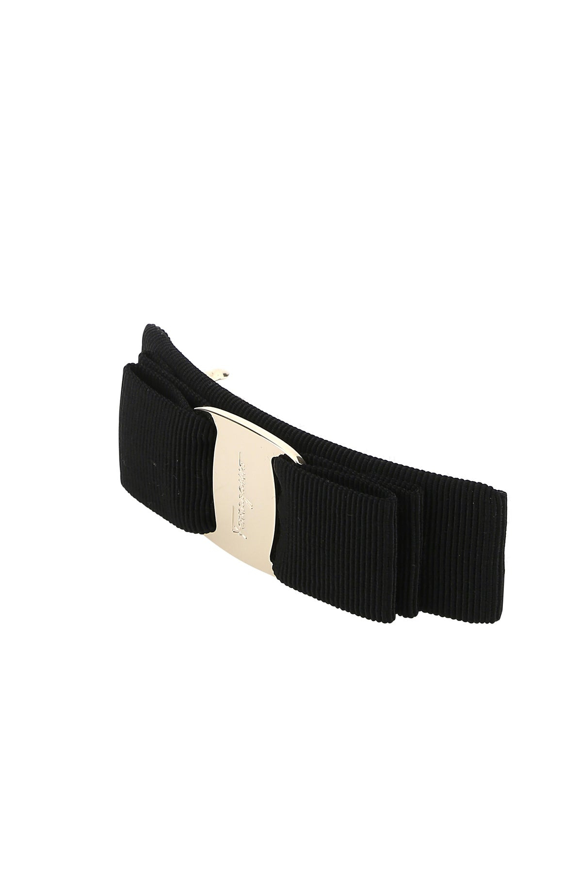 Black fabric hair clip - 2