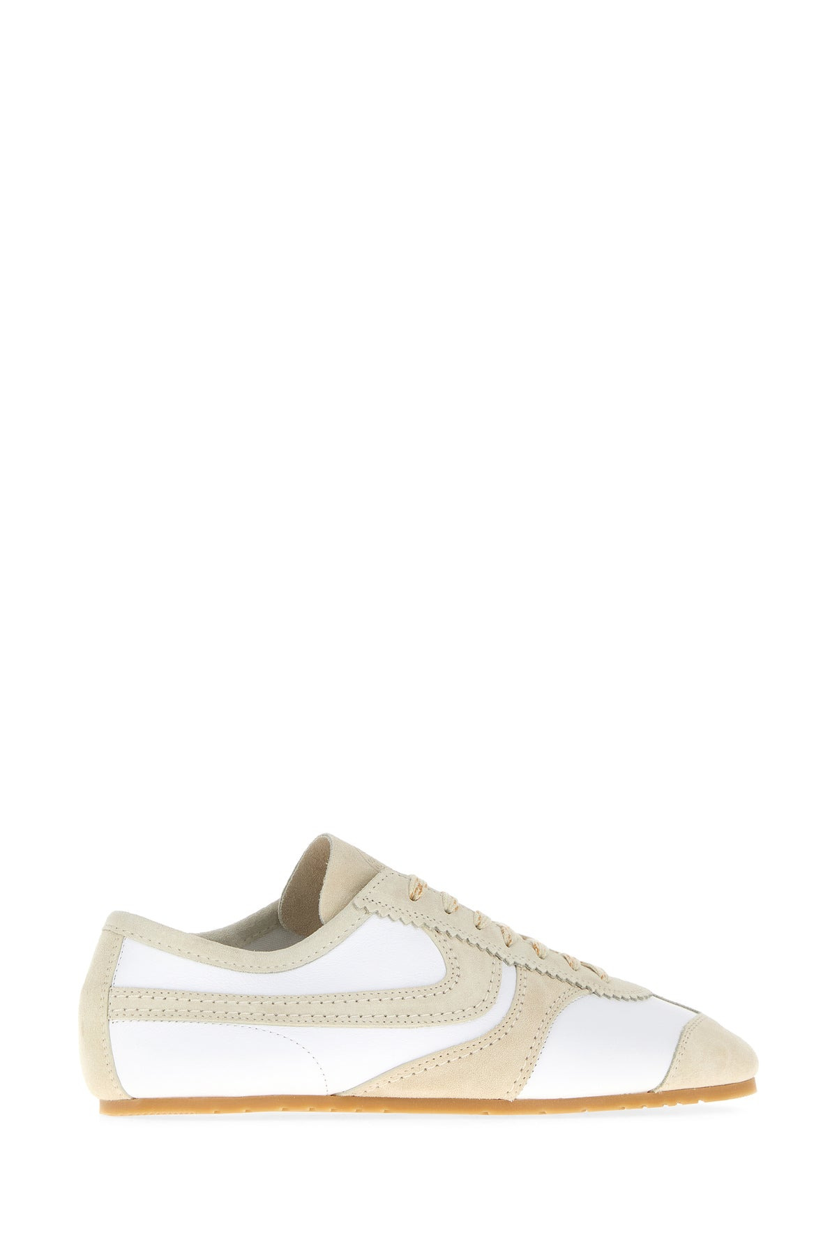 Two-tone leather and suede sneakers - 3