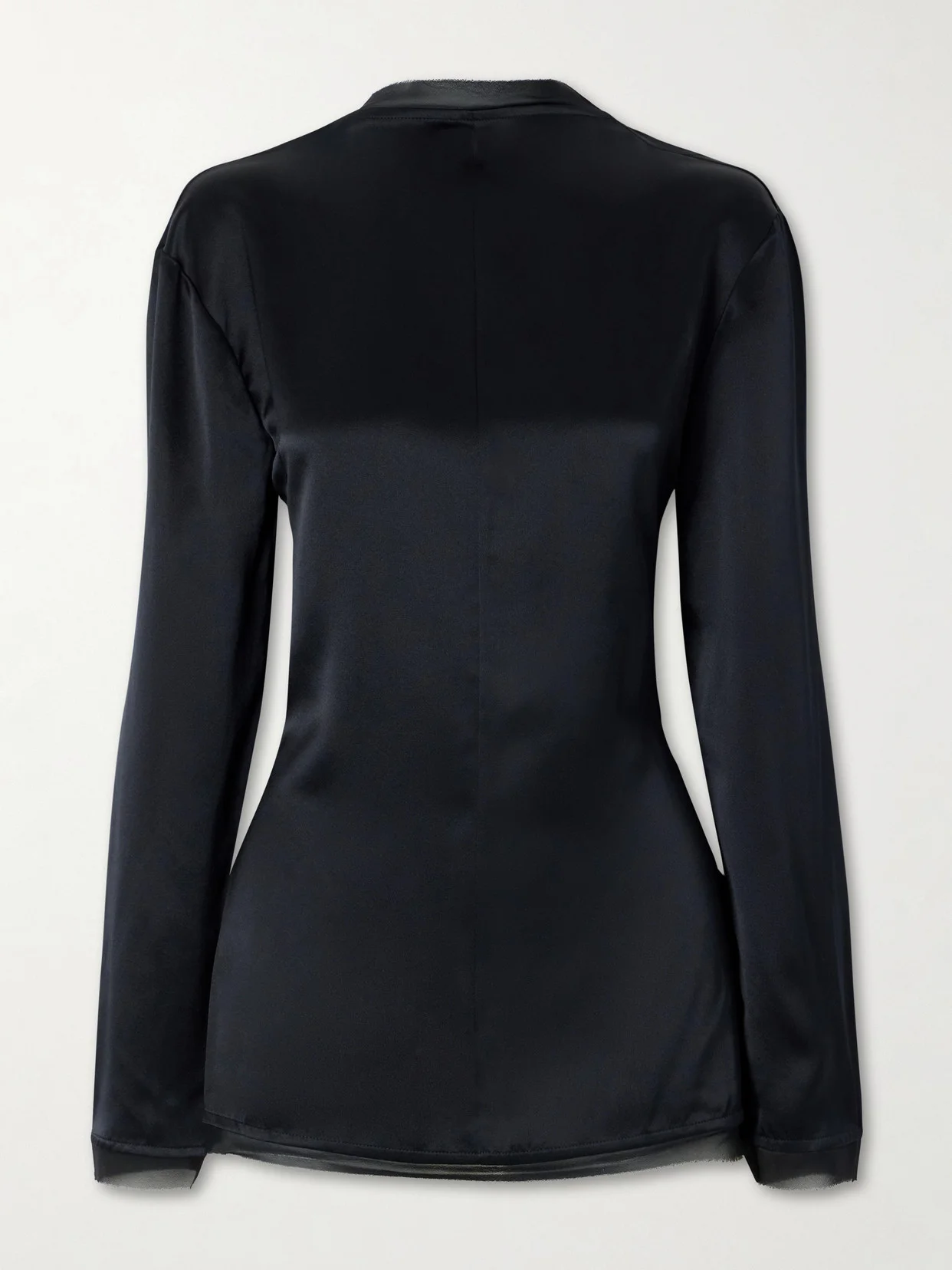 Beau Open-back Tie-detailed Silk Blouse - 1