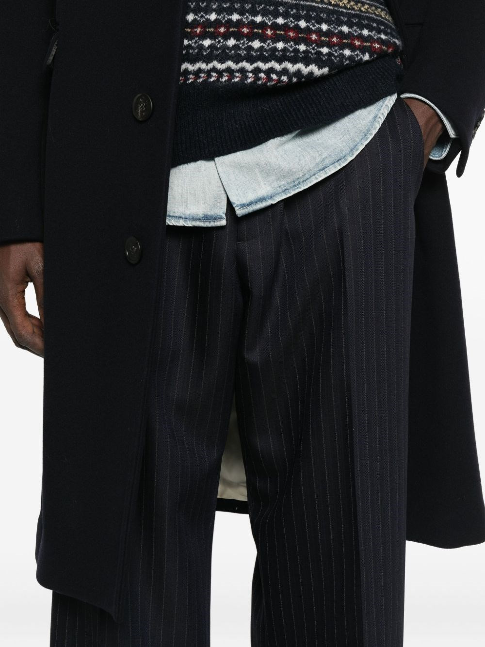 Wool wide-leg trousers - 3