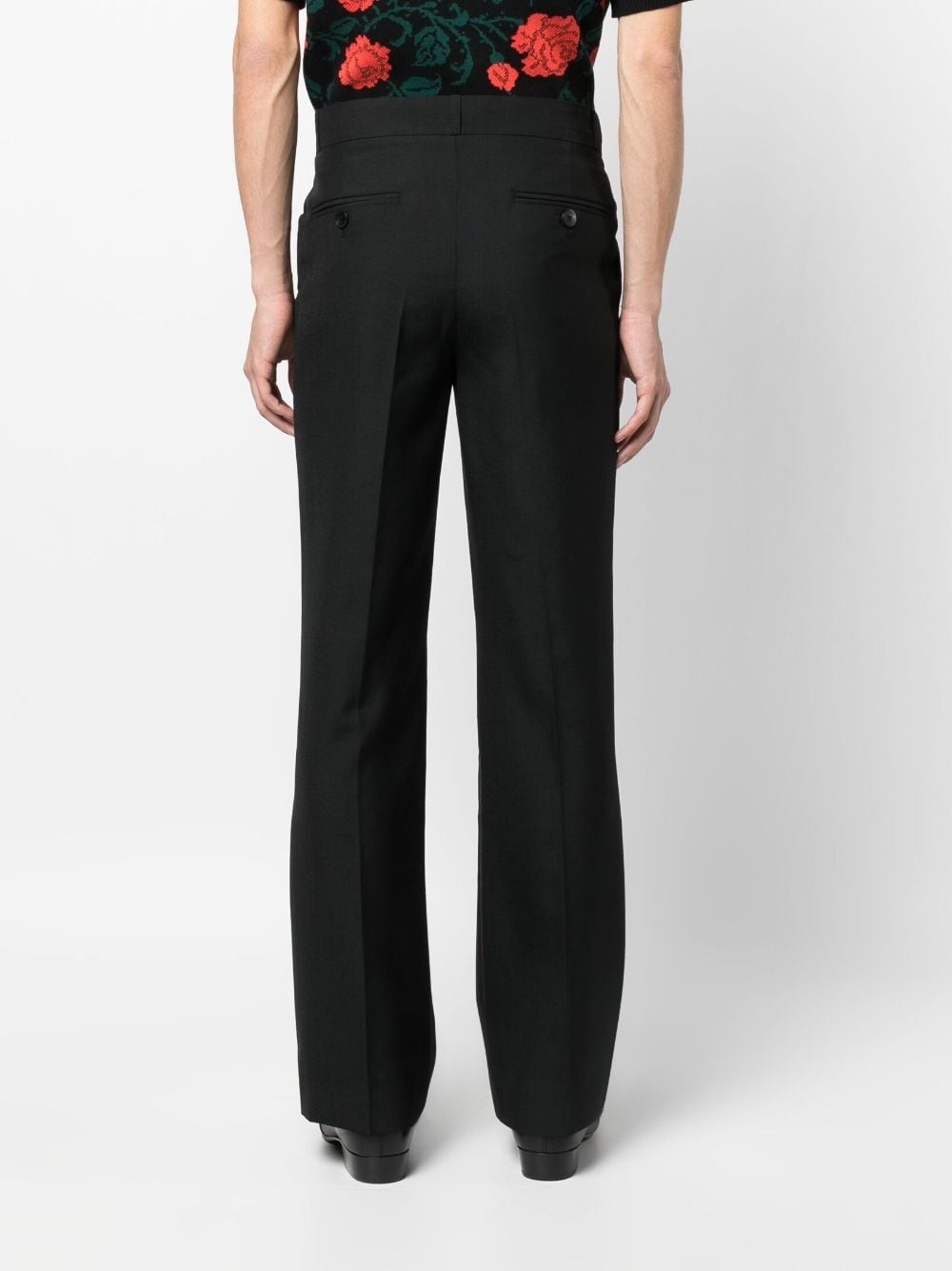 off-centre straight-leg trousers - 4
