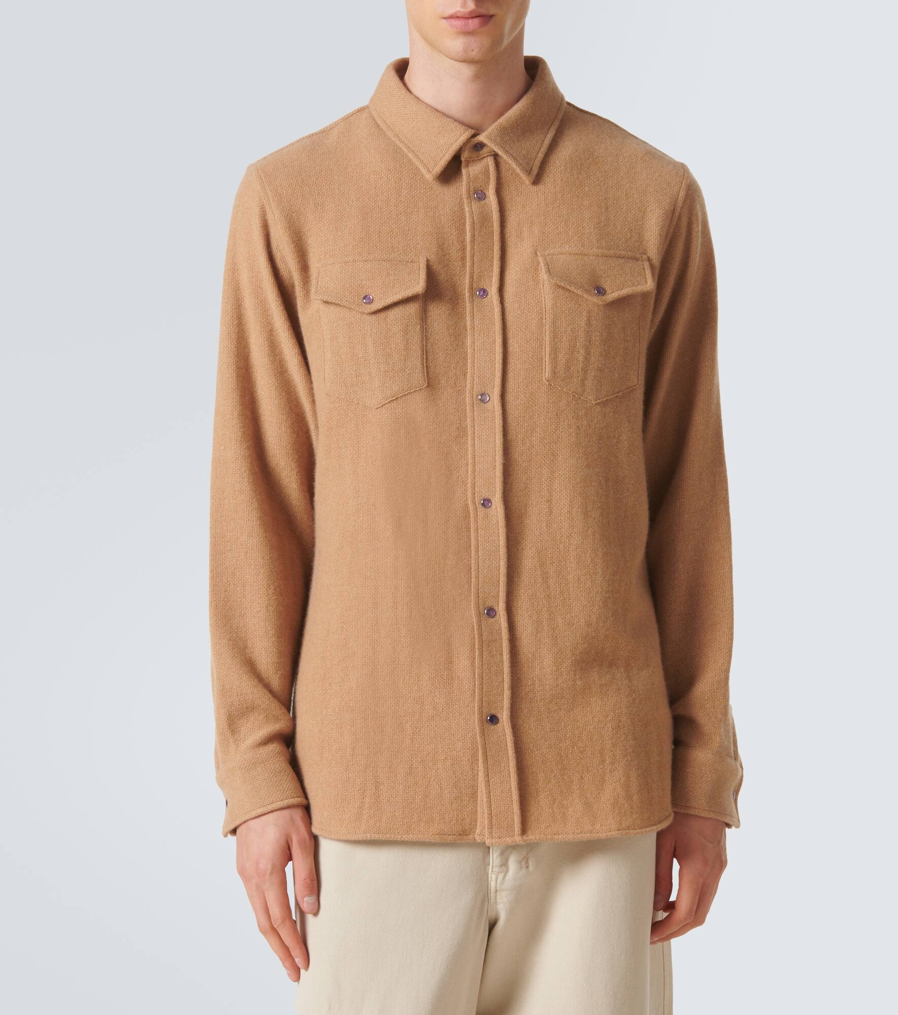 Knitted cashmere shirt - 3