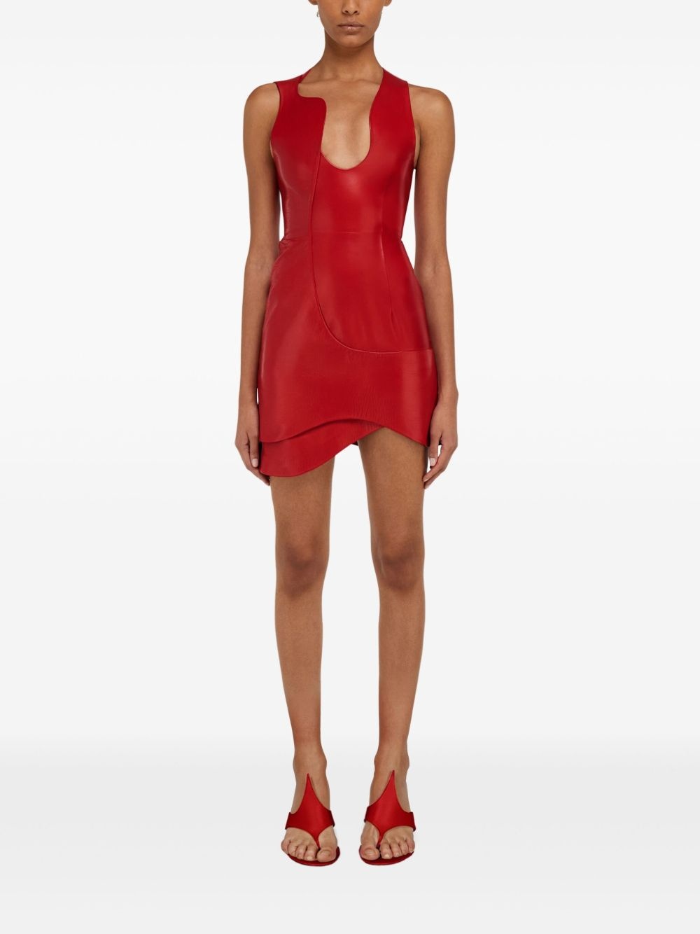 leather mini dress - 2