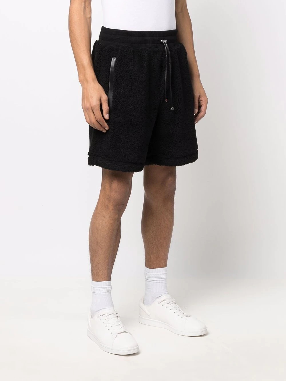 fleece-texture track shorts - 3