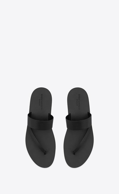 SAINT LAURENT milo slides in smooth leather outlook