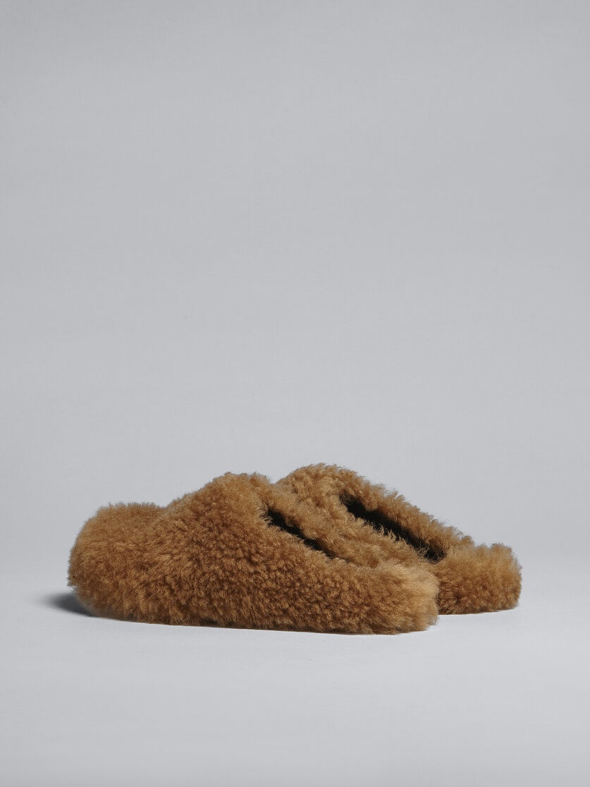 BROWN SHEARLING FUSSBETT SABOT - 3