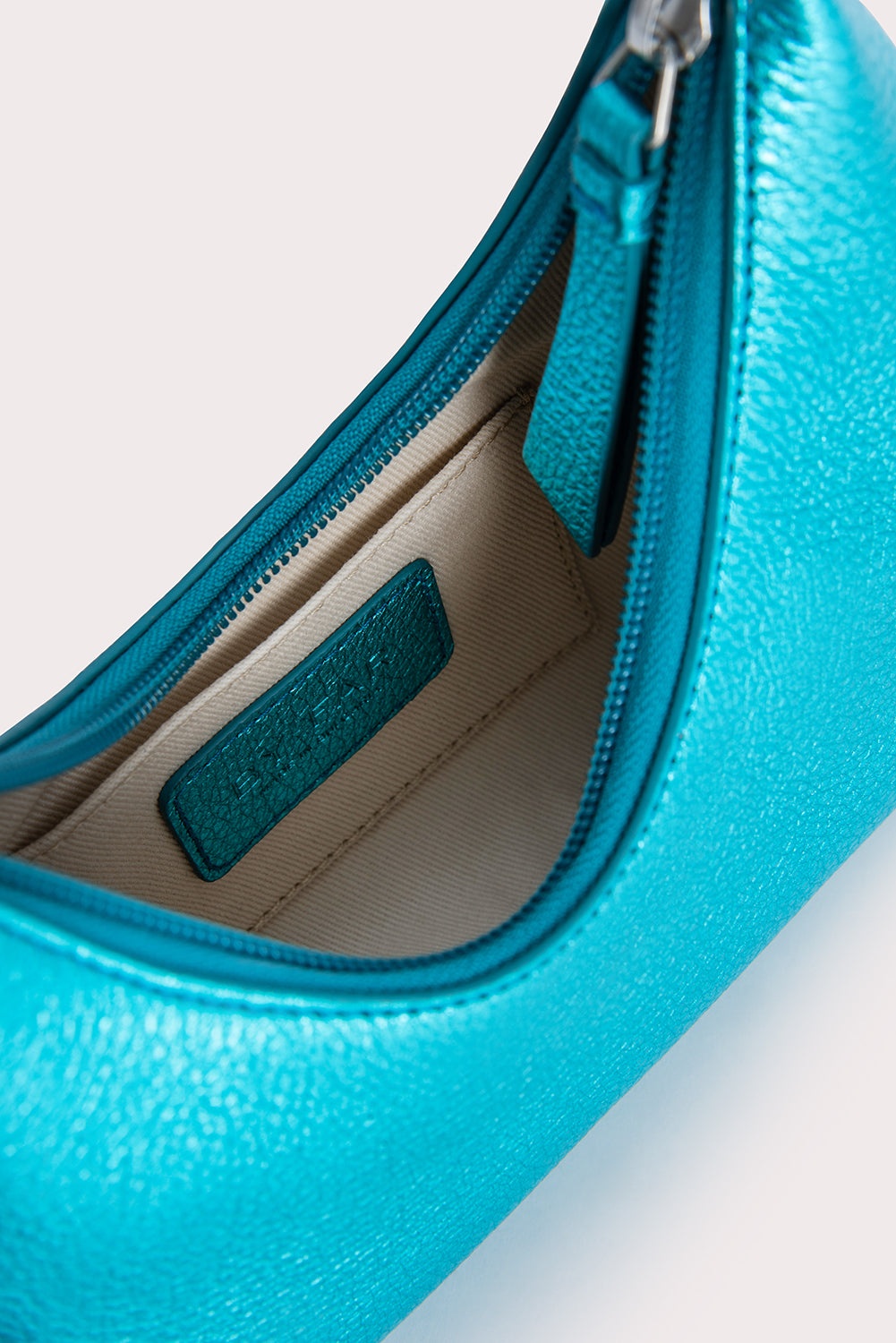 Baby Amber Aqua Metallic Grain Leather - 6